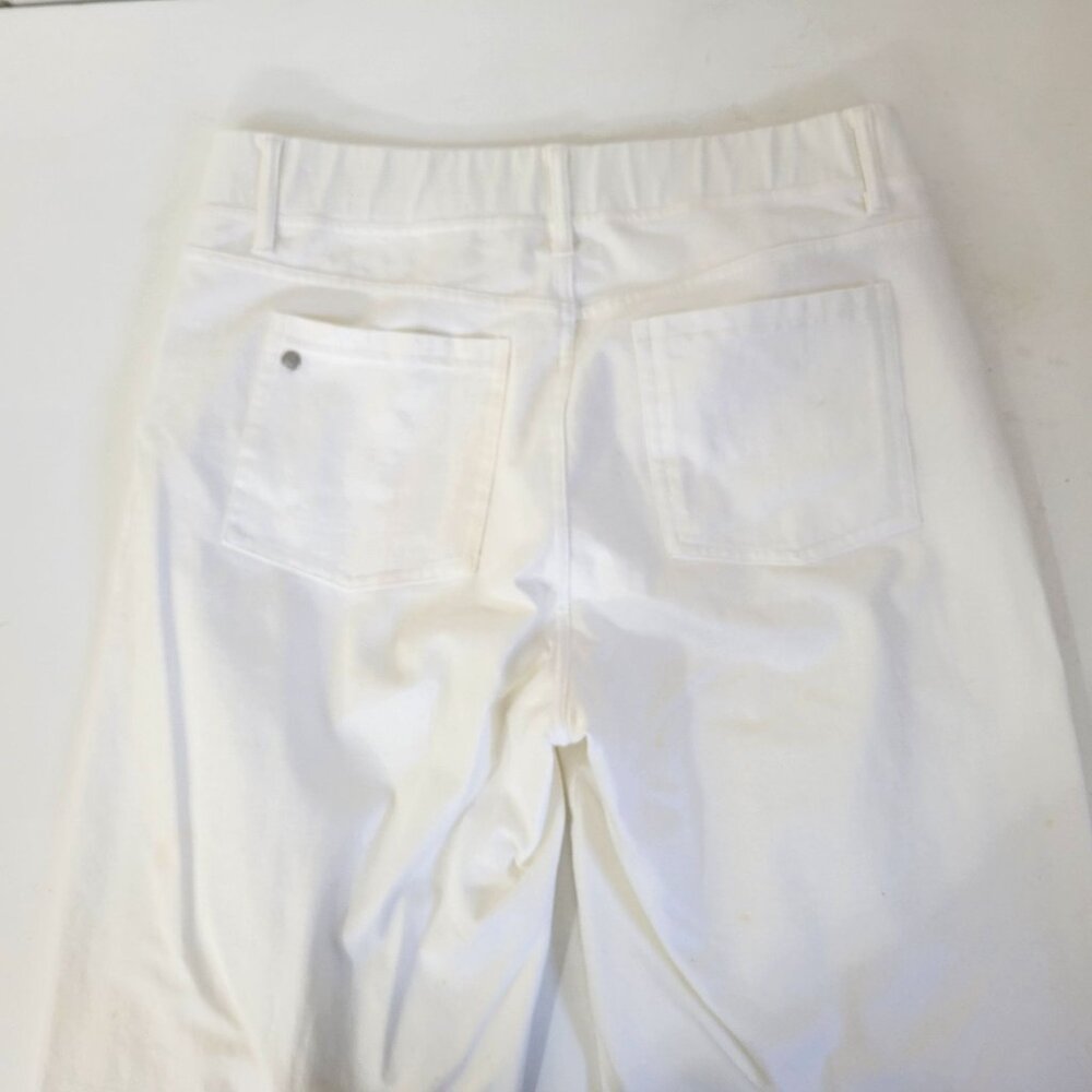 Neon Buddha White Pull-On Tapered Leg Jeans Style Pants - Picture 3 of 5